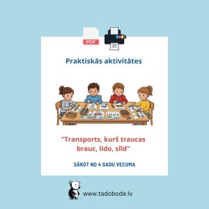 "Transports, kurš traucas brauc, lido, slīd"